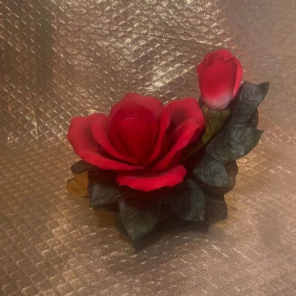 Paul Sebastian Porcelain Rose Sculpture - Picture 1 of 6